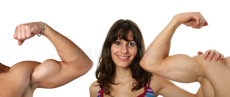 Biceps fléchi photographie stock Biceps fléchi photographie stock