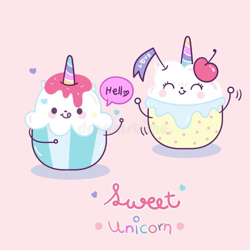 Doce café da manhã kawaii fofos desenhos animados 651866 Vetor no Vecteezy