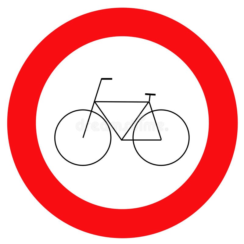 Traffic sign bicycle dont go. Traffic sign bicycle dont go