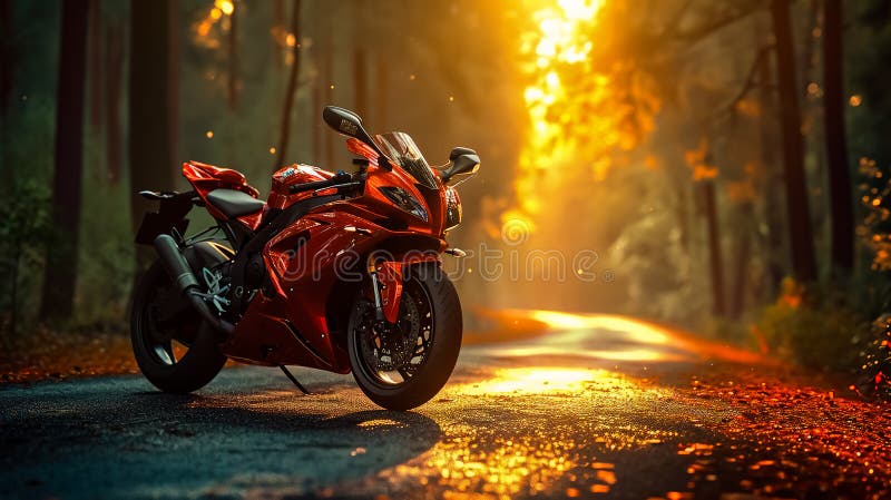 Sport bike in nature wallpaper. Sport bike in nature wallpaper.