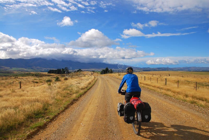 Bicicletta che fa un giro in Nuova Zelanda