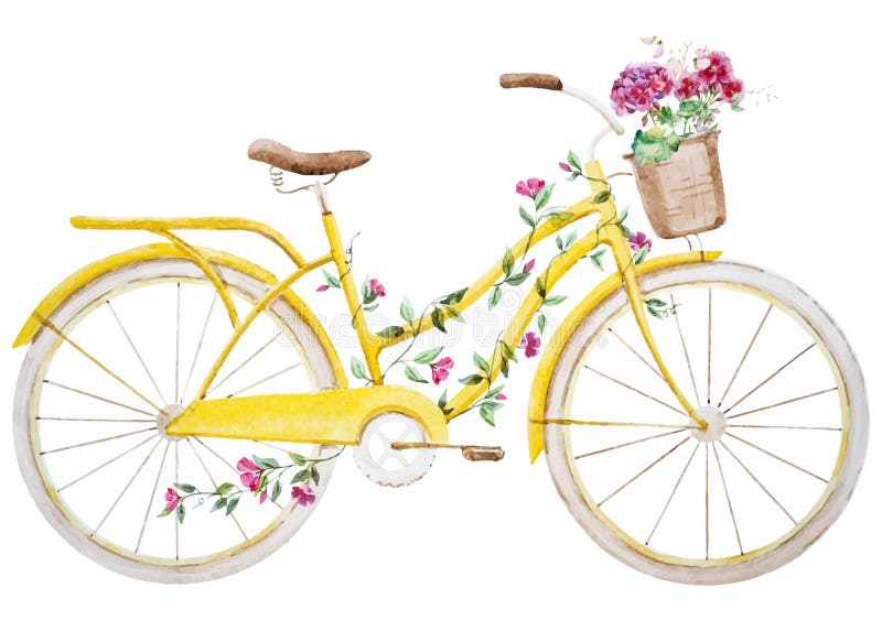 Bicicletta della bici dell'acquerello illustrazione vettoriale Bicicletta della bici dell'acquerello illustrazione vettoriale