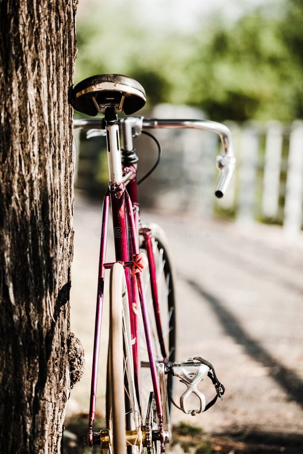 Bicicletta della strada sulla via della città fotografia stock libera da diritti Bicicletta della strada sulla via della città fotografia stock libera da diritti