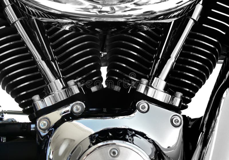 Bicromato di potassio del motore del motociclo fotografia stock libera da diritti Bicromato di potassio del motore del motociclo fotografia stock libera da diritti