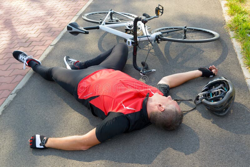 Bicycle accident stock image. Image of bicycling, outdoors 60807849