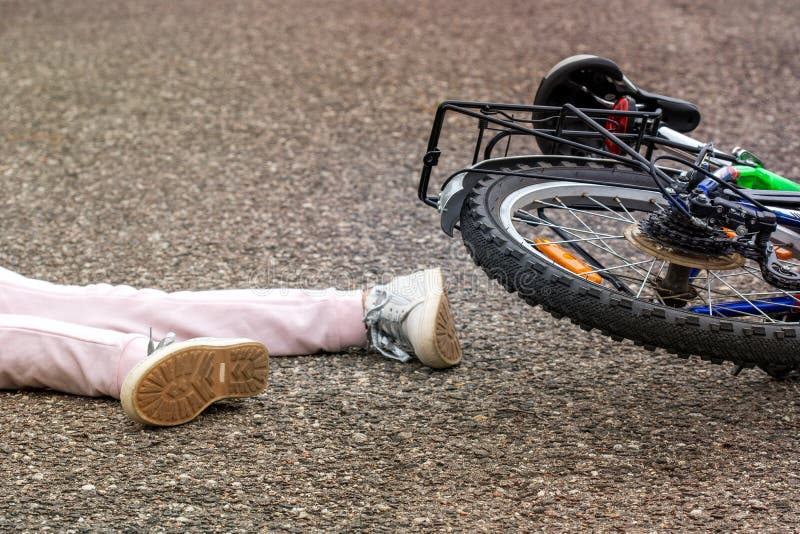 Bicycle accident concept stock photo. Image of cycle 154871102