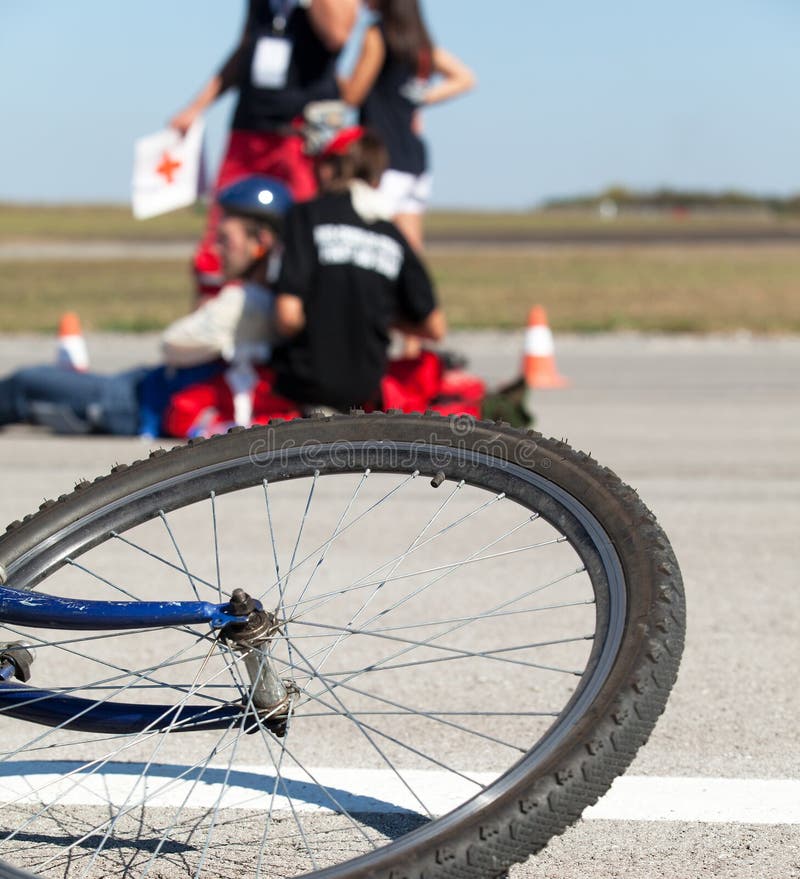 Bicycle accident stock photo. Image of bicyclist, crash 63998922