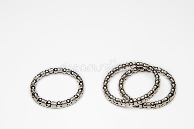 Bicycle bearings on a white royalty free stock photo Bicycle bearings on a white royalty free stock photo