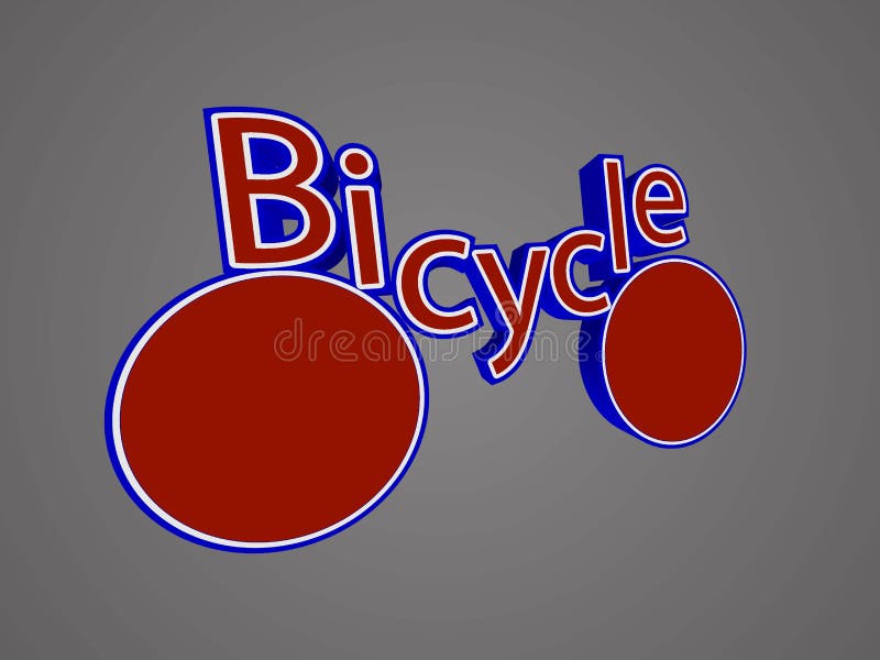 Bicycle Word Vector Illustration Stock Vector Illustration of bike