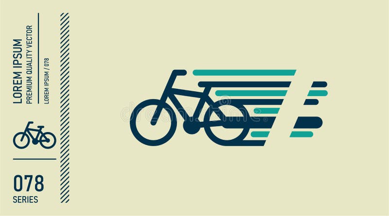 Bicycle. Bike icon vector. Cycling concept logo. stock illustration