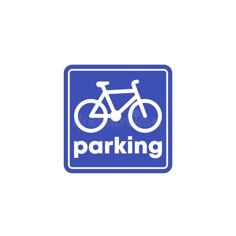 Bike Parking. Bicycle Sign for  or Print Stock Vector Illustration