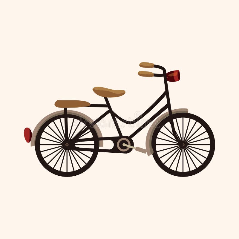Bicycle Cartoon Design Elements Vector Stock Vector Illustration of
