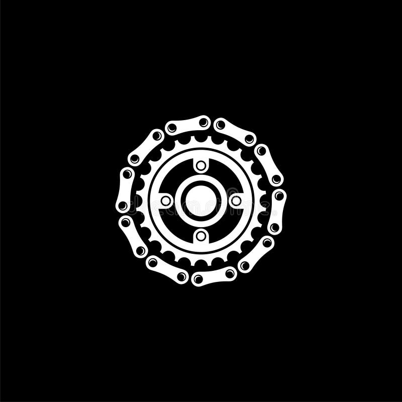 Bicycle Chain And Gear Vector Logo Design Stock Vector Illustration