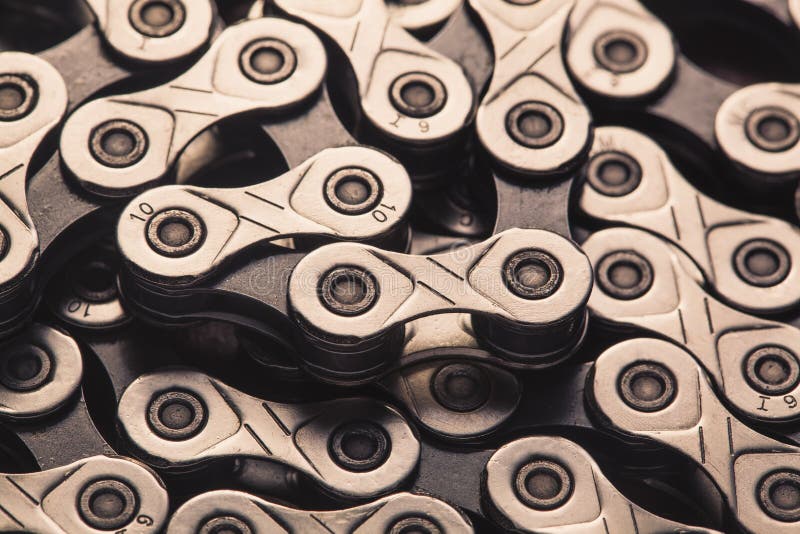 Bicycle chain use for background. macro shot