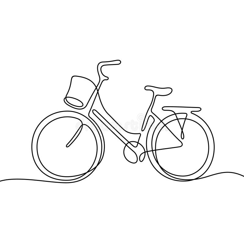 Featured image of post Bicycle Single Line Drawing Single continuous line drawing of young professional manager man riding bicycle to the office rear view