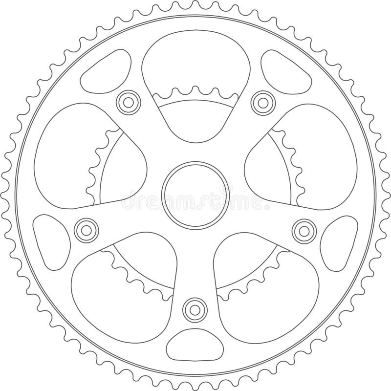 Bicycle crank stock vector. Illustration of gear, chain 9991107