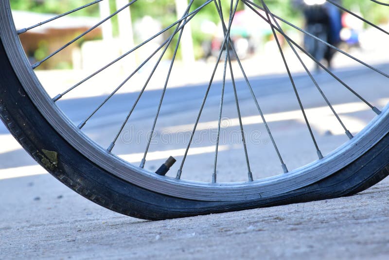 Bicycle flat tires stock photo. Image of fast, sport 187779618