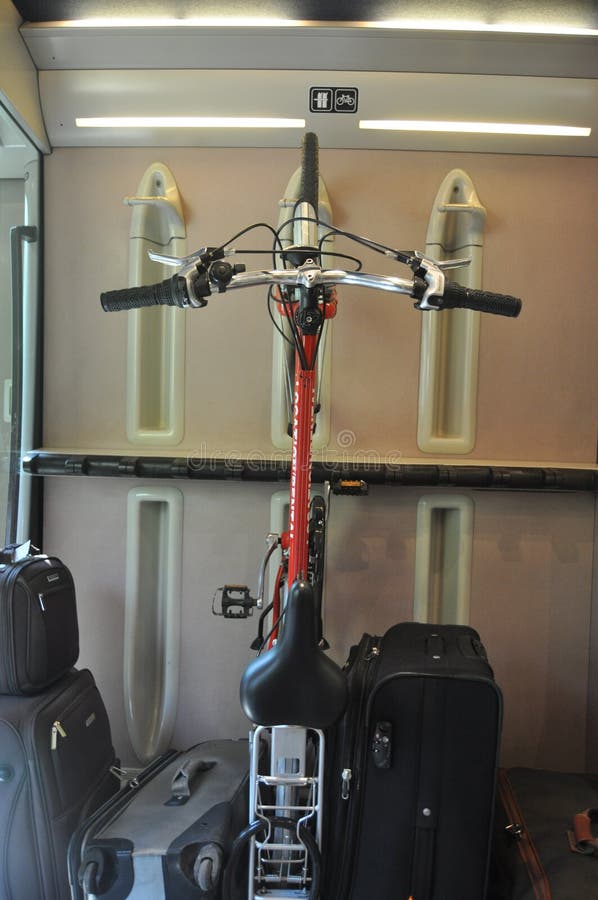 Bicycle on French Train with Luggage Stock Photo Image of france, local 66585080