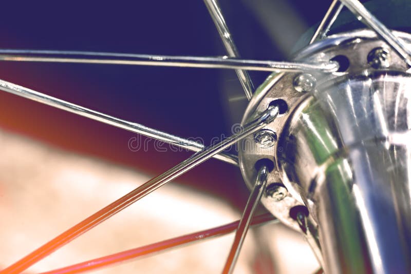 Bicycle Front Wheel with Spokes Stock Image Image of white, closeup