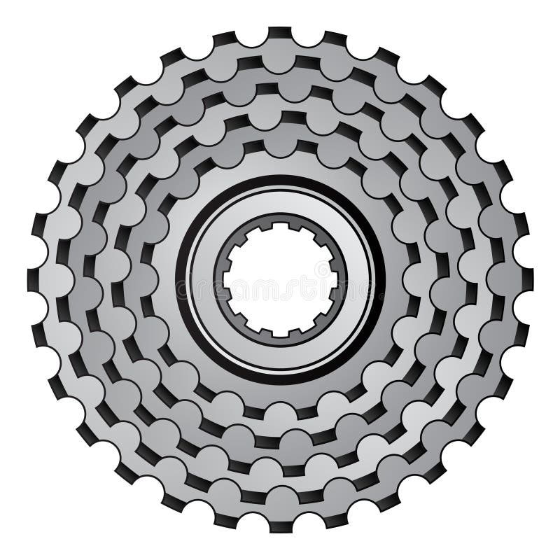 Bicycle gear cogwheel sprocket icon