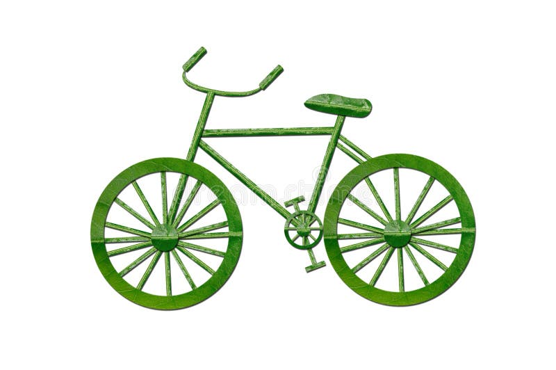 Bicycle by green leaf