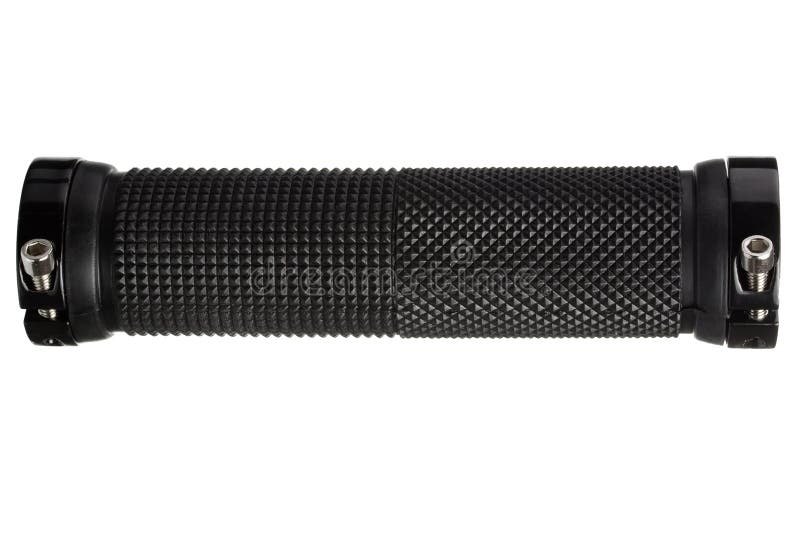 Bicycle Handle Grip Isolated on White Stock Image Image of shiny
