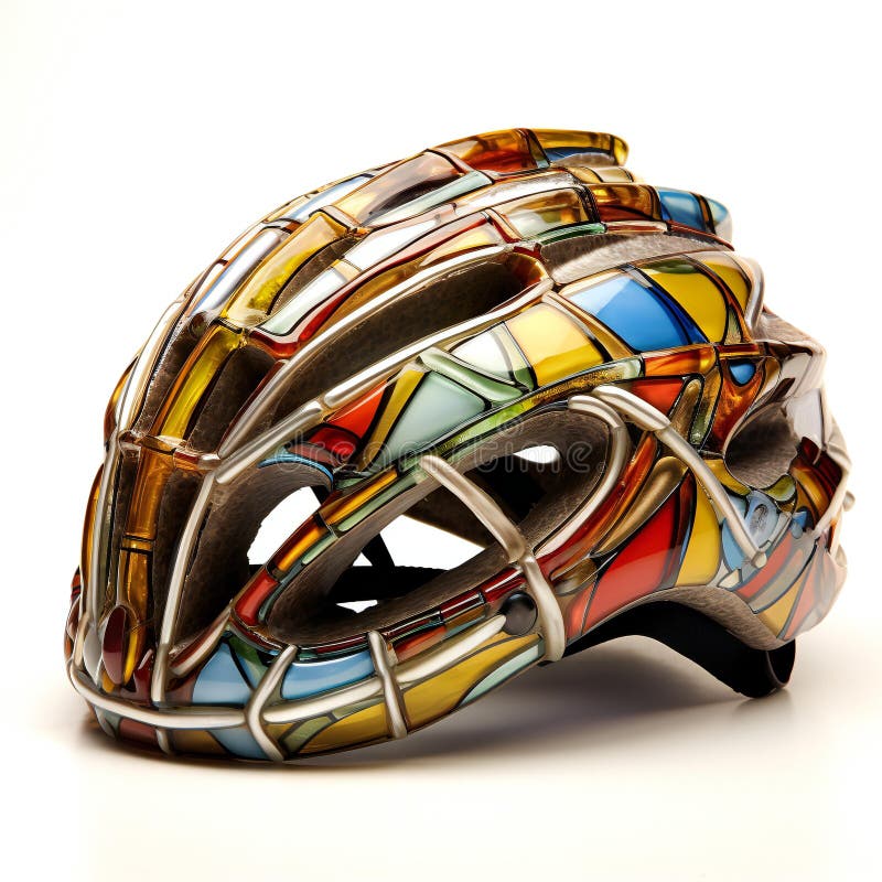 Cască de bicicletă izolată pe fond alb royalty free illustration