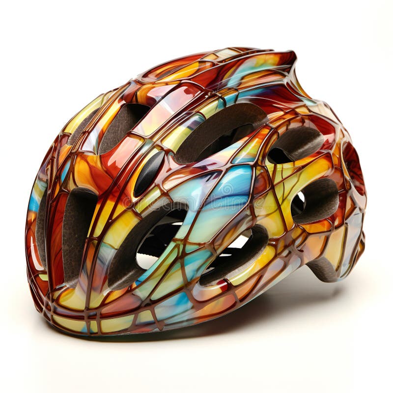 Cască de bicicletă izolată pe fond alb royalty free illustration