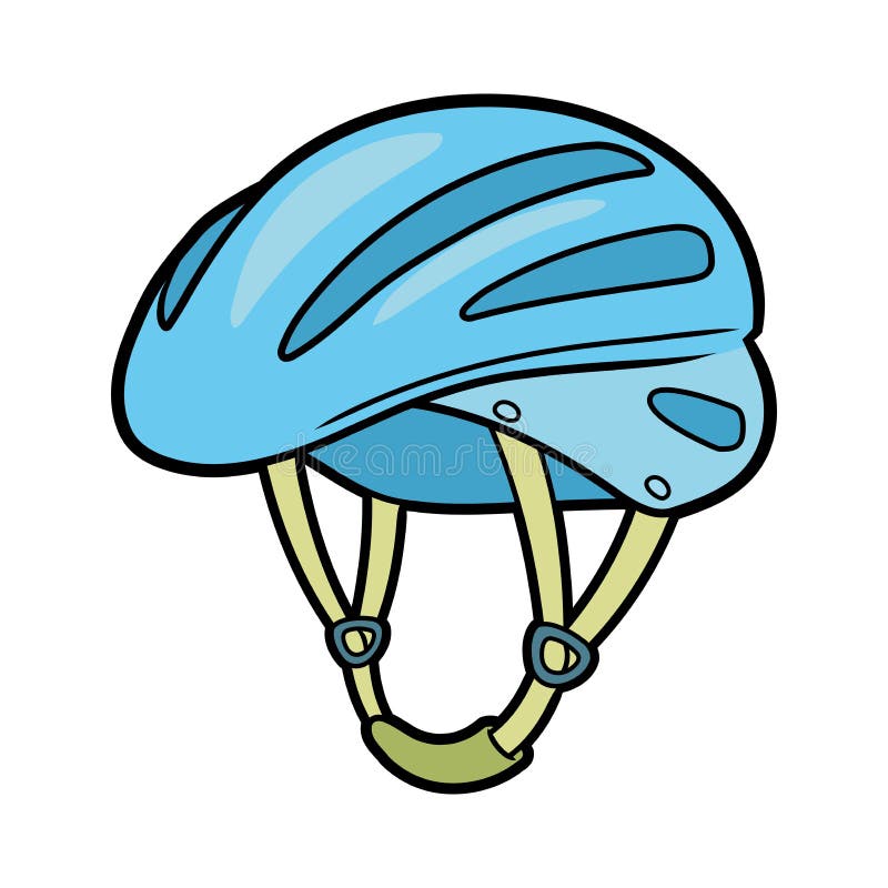 Bicycle Helmet on a White Background Stock Vector - Illustration of cartoon,  health: 168782842