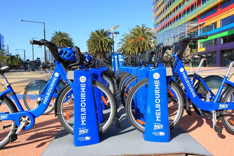 Public Shared Bicycles In Melbourne Australia Editorial Photography