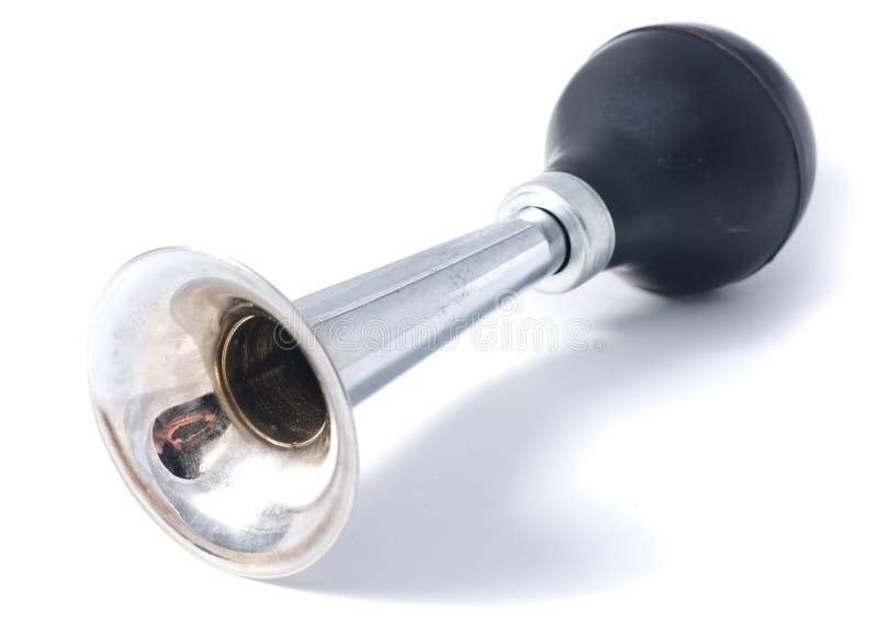 Brass Bicycle Horn stock image. Image of horn, honk, mirrored 7354485
