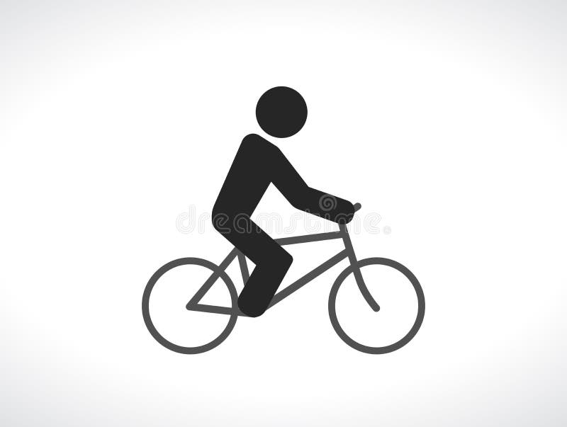 Bicycle icon with person stock vector. Illustration of race 200537406