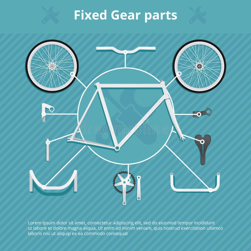 Bicycle parts icons stock vector. Illustration of biking 50832826