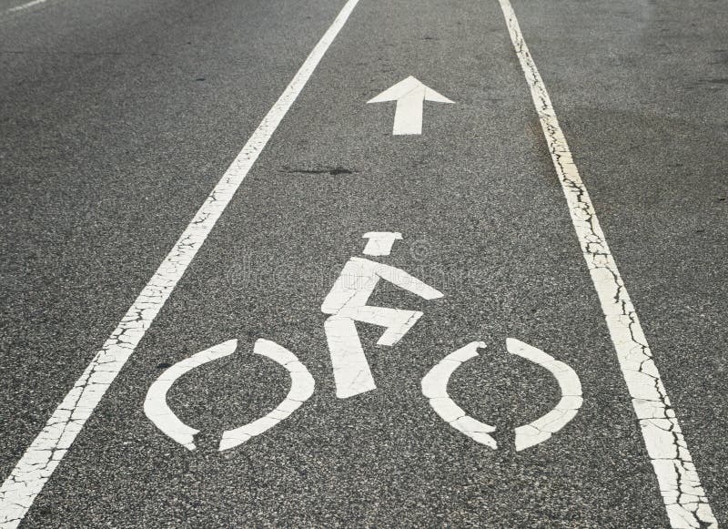 Bicycle lane stock photos