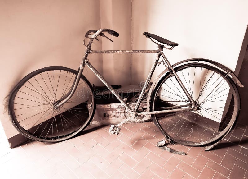 Bicycle of other times, within the Calamita Museum royalty free stock photography Bicycle of other times, within the Calamita Museum royalty free stock photography