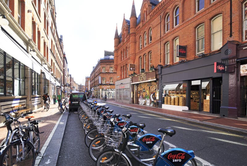Bicycle Parking in the Center of Dublin Editorial Photo Image of