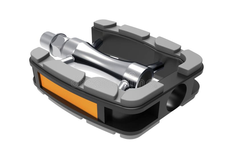 Bicycle Pedal Character Holding Life Buoy Stock Illustration