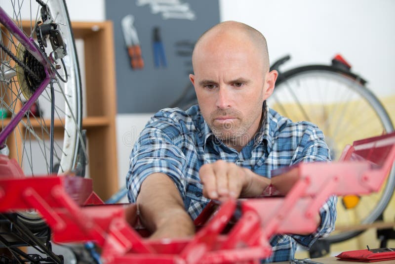 Bicycle professional tool box stock photography