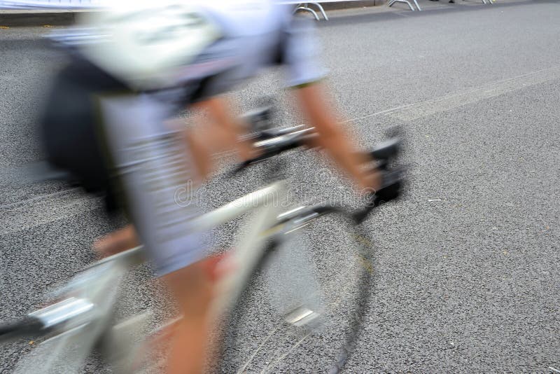 A bicycle race through the streets