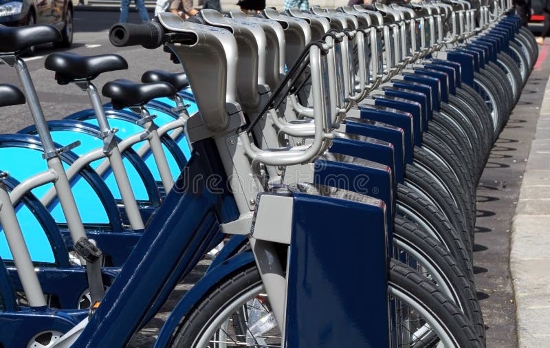 Bicycle rack in London stock image. Image of rack, transport 15607759