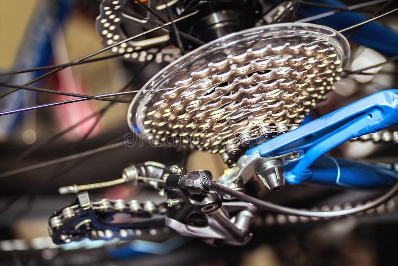 Bicycle Rear Cassette and Gearshift Stock Image Image of freewheel