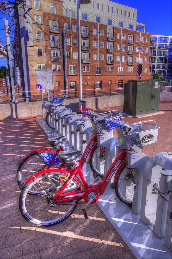 Bicycle Renting Station in HDR. Editorial Photo Image of