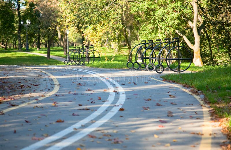 Bicycle road stock image. Image of speed, direction, asphalt 21267319
