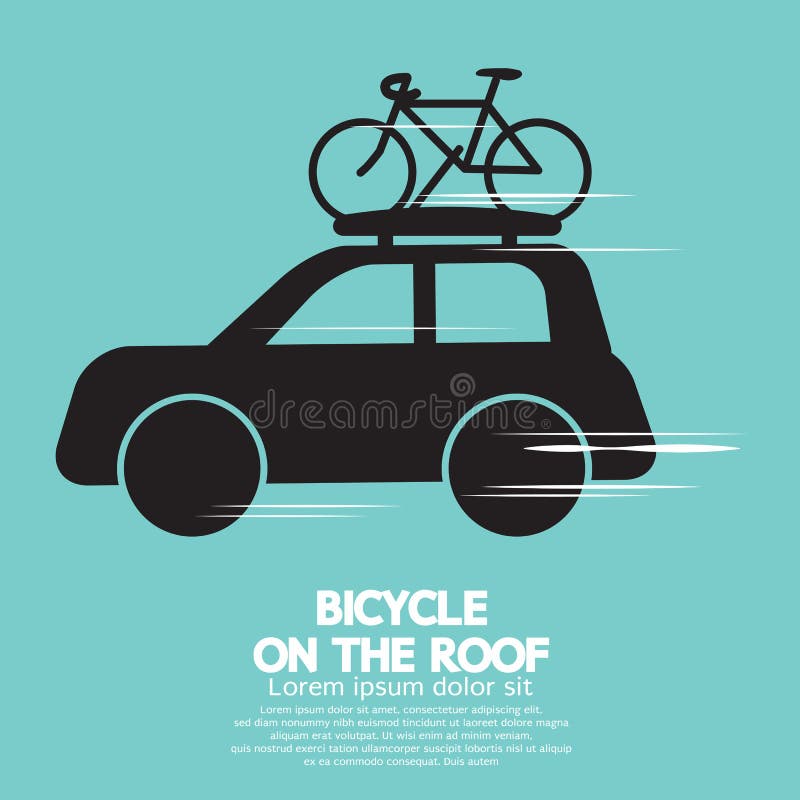 Bicycle On The Roof stock illustration Bicycle On The Roof stock illustration