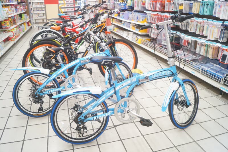 Bicycle Sales Area in the Supermarket Editorial Stock Image Image of