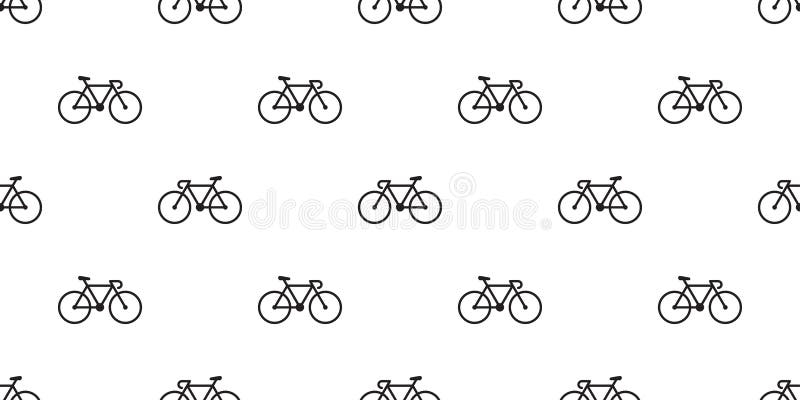 Bicycle Seamless Pattern Vector Cycling Isolated Wallpaper Vintage ...