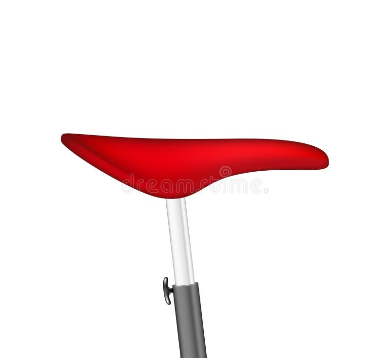Bicycle seat in red design stock vector. Illustration of efficient