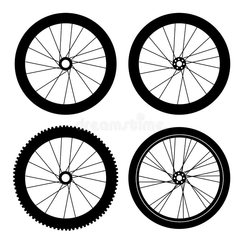 Bicycle wheels and tires stock vector. Illustration of edge 95195607