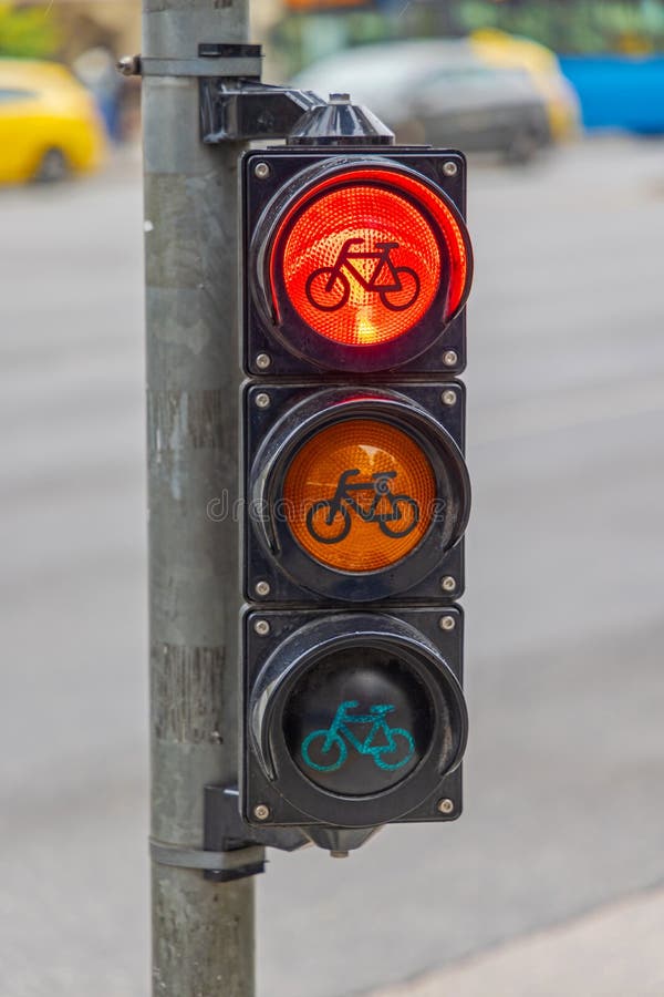 Bicycle Traffic Light stock image. Image of bicycle 254316359