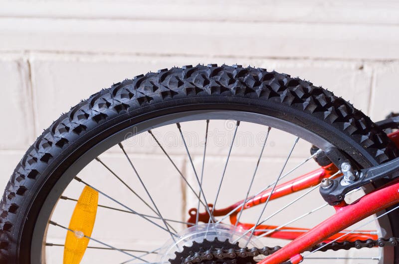 Bicycle tyre tread detail stock photo. Image of wheel 96433926